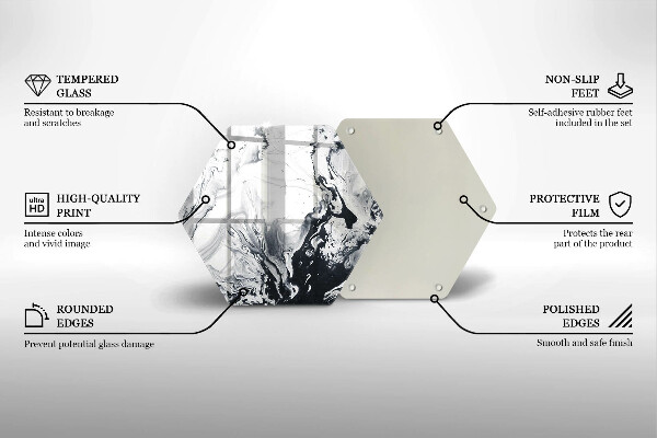 Deska szklana do kuchni Abstrakcja tusz