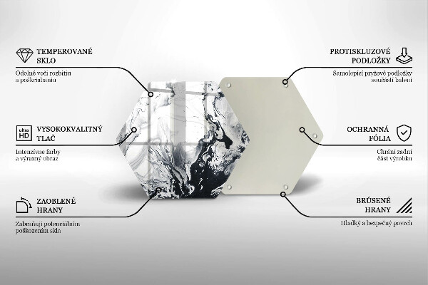 Deska szklana do kuchni Abstrakcja tusz