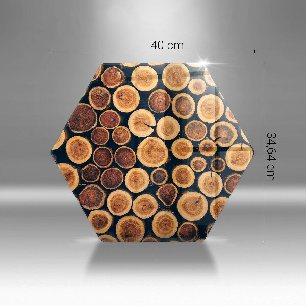 Deska szklana do kuchni Drewniane pieńki drzew