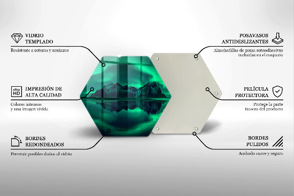 Deska szklana do kuchni Pejzaż zorza polarna