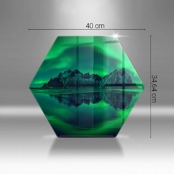 Deska szklana do kuchni Pejzaż zorza polarna