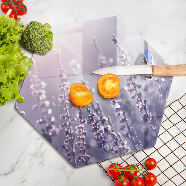 Deska szklana do kuchni Polne kwiaty i motyl