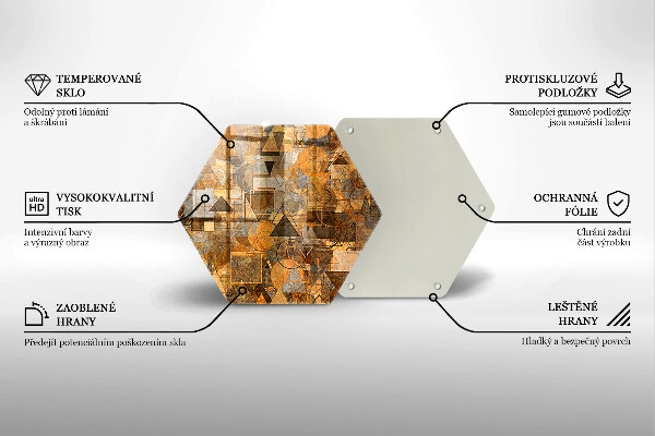 Deska szklana do kuchni Wzór figury geometryczne