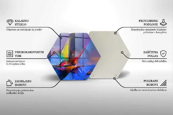 Deska szklana do kuchni Malowana abstrakcja