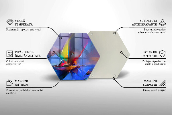 Deska szklana do kuchni Malowana abstrakcja