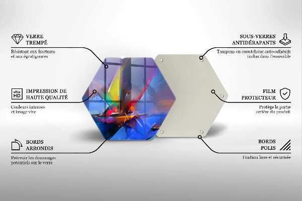 Deska szklana do kuchni Malowana abstrakcja