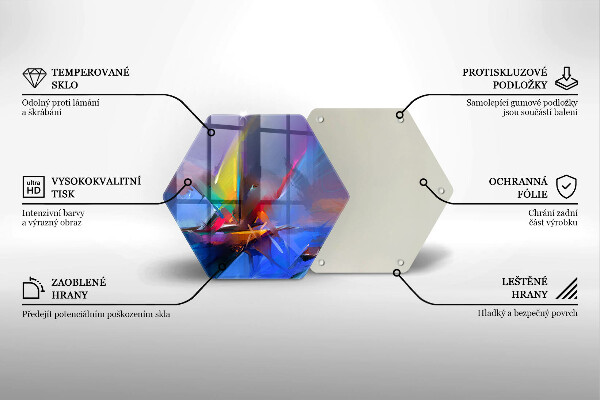 Deska szklana do kuchni Malowana abstrakcja