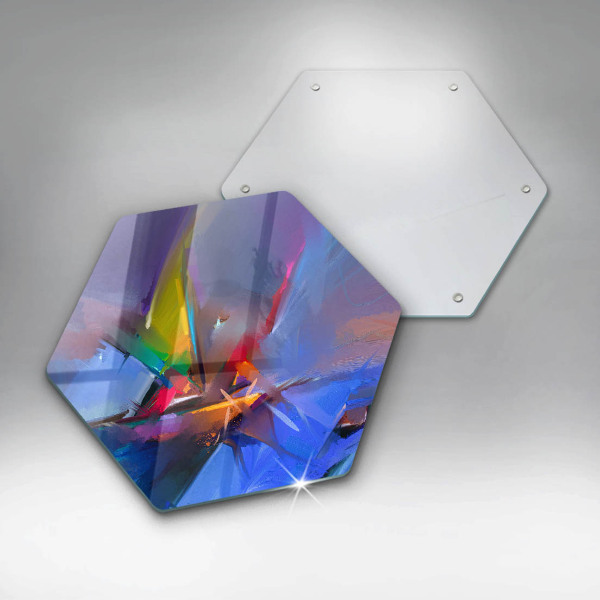 Deska szklana do kuchni Malowana abstrakcja