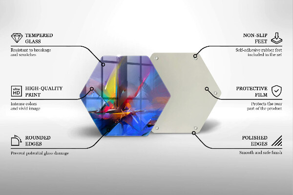 Deska szklana do kuchni Malowana abstrakcja