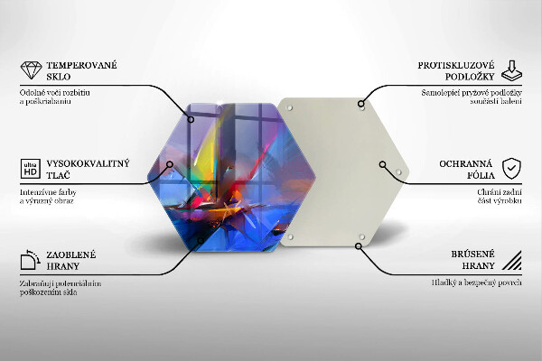 Deska szklana do kuchni Malowana abstrakcja