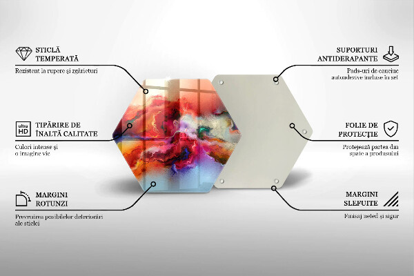 Deska szklana do kuchni Dymna abstrakcja
