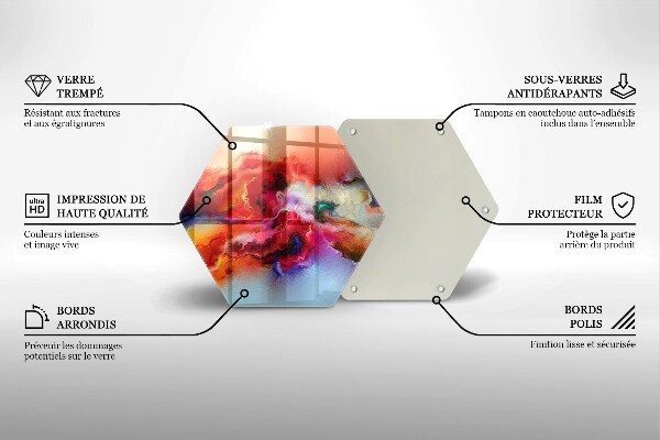 Deska szklana do kuchni Dymna abstrakcja
