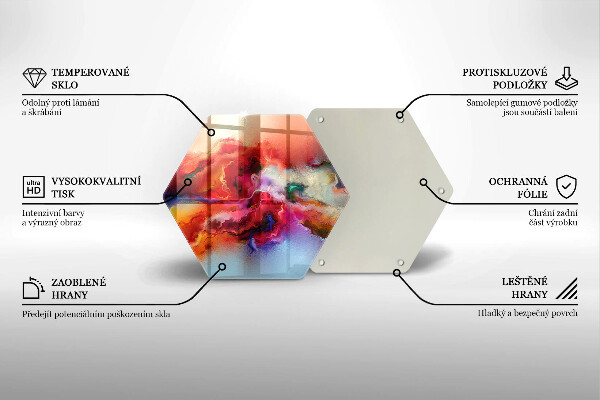 Deska szklana do kuchni Dymna abstrakcja