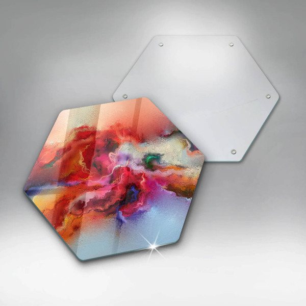 Deska szklana do kuchni Dymna abstrakcja