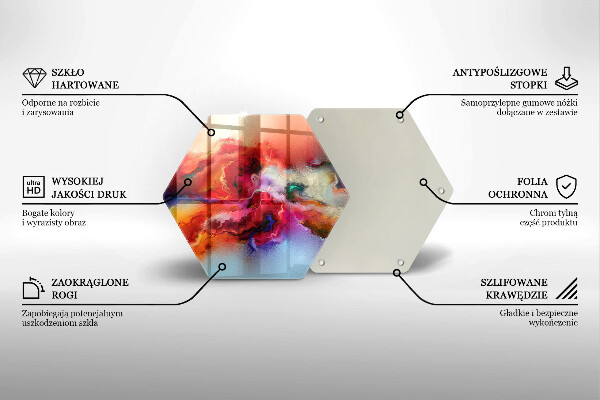 Deska szklana do kuchni Dymna abstrakcja