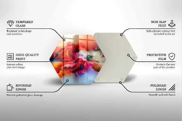 Deska szklana do kuchni Dymna abstrakcja