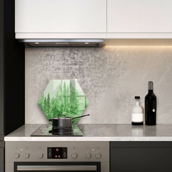 Deska szklana do kuchni Malowany las