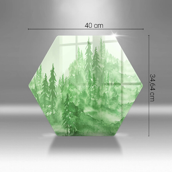 Deska szklana do kuchni Malowany las