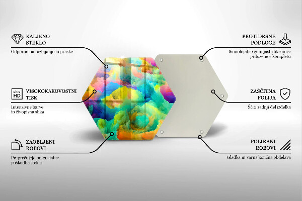 Deska szklana do kuchni Barwna abstrakcja