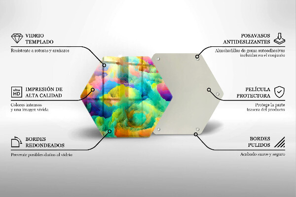 Deska szklana do kuchni Barwna abstrakcja