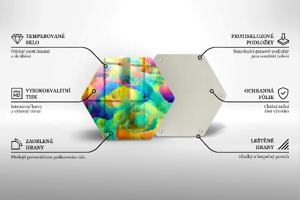 Deska szklana do kuchni Barwna abstrakcja
