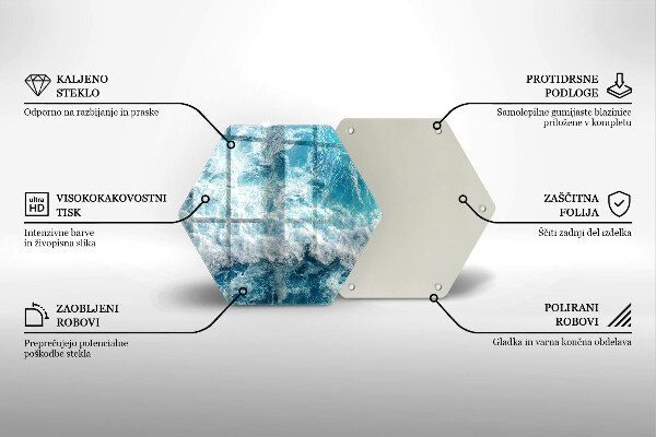 Deska szklana do kuchni Woda morskie fale