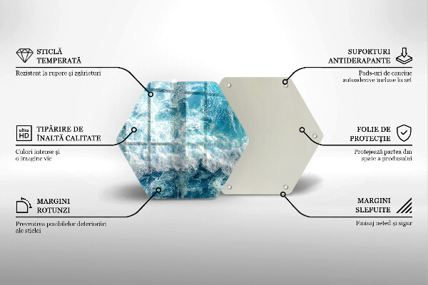 Deska szklana do kuchni Woda morskie fale