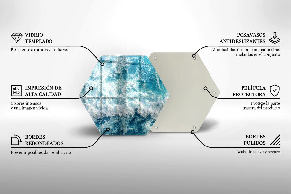 Deska szklana do kuchni Woda morskie fale