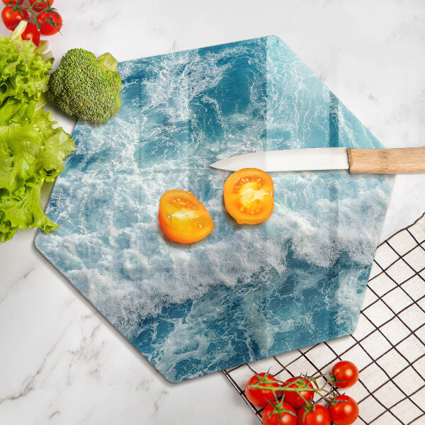 Deska szklana do kuchni Woda morskie fale