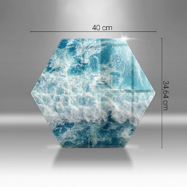 Deska szklana do kuchni Woda morskie fale