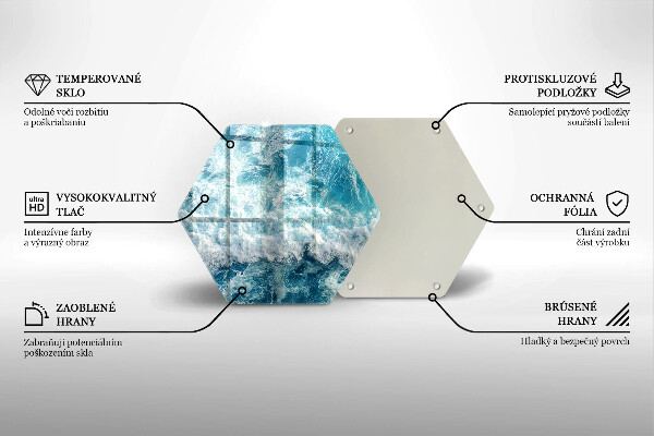 Deska szklana do kuchni Woda morskie fale