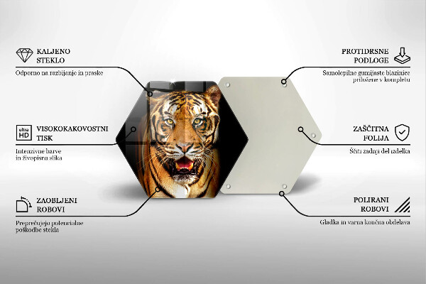 Deska szklana do kuchni Dzikie zwierzę tygrys