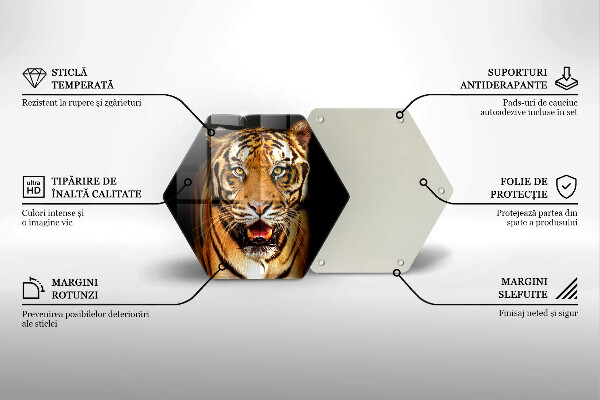 Deska szklana do kuchni Dzikie zwierzę tygrys