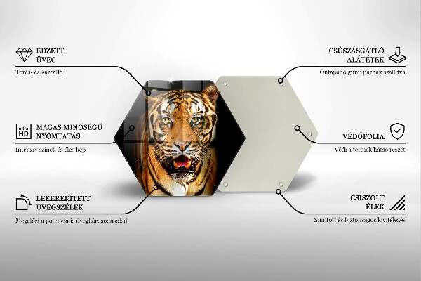 Deska szklana do kuchni Dzikie zwierzę tygrys