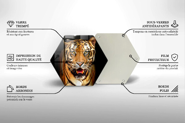 Deska szklana do kuchni Dzikie zwierzę tygrys