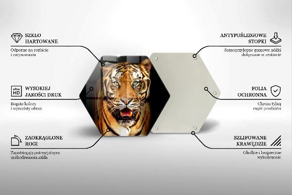 Deska szklana do kuchni Dzikie zwierzę tygrys
