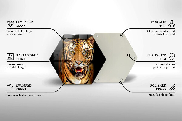 Deska szklana do kuchni Dzikie zwierzę tygrys