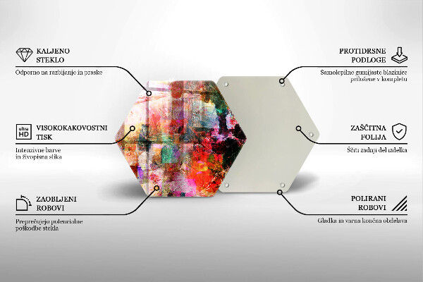 Deska szklana do kuchni Abstrakcja farby