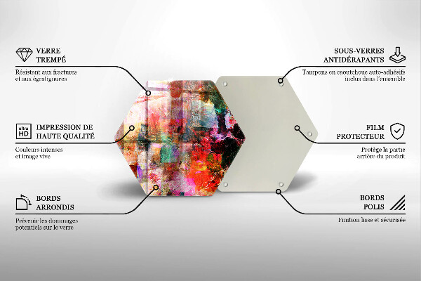 Deska szklana do kuchni Abstrakcja farby