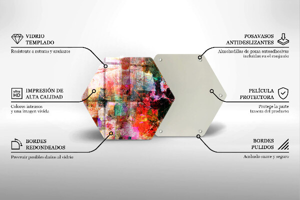 Deska szklana do kuchni Abstrakcja farby