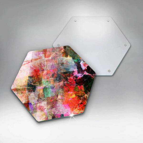 Deska szklana do kuchni Abstrakcja farby