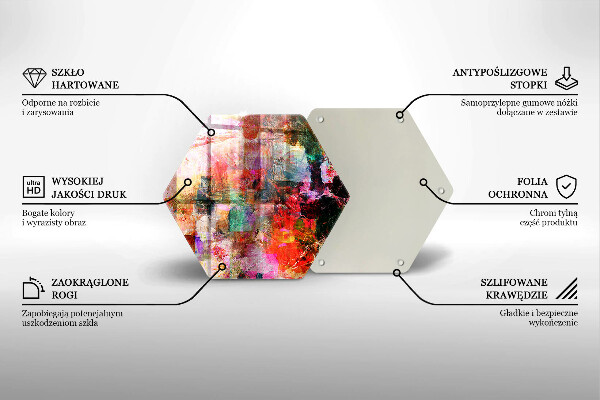 Deska szklana do kuchni Abstrakcja farby