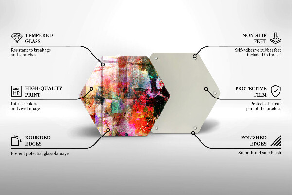 Deska szklana do kuchni Abstrakcja farby