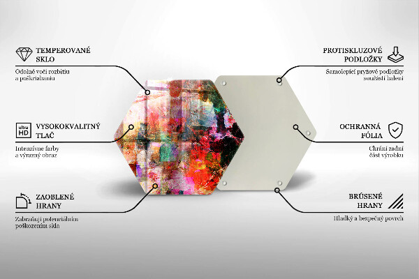 Deska szklana do kuchni Abstrakcja farby