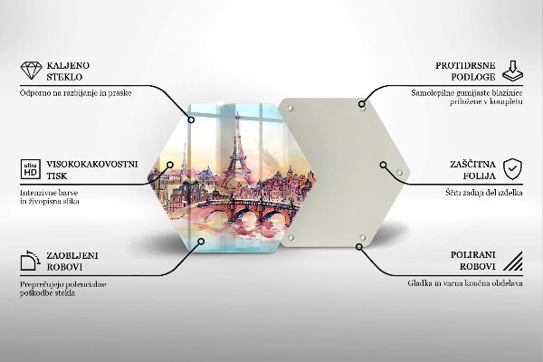 Deska szklana do kuchni Pejzaż Paryż wieża Eiffla
