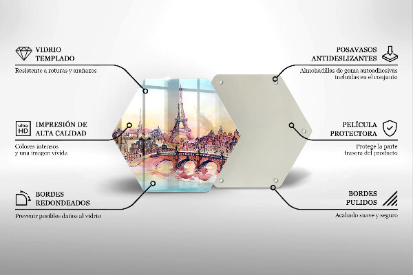 Deska szklana do kuchni Pejzaż Paryż wieża Eiffla