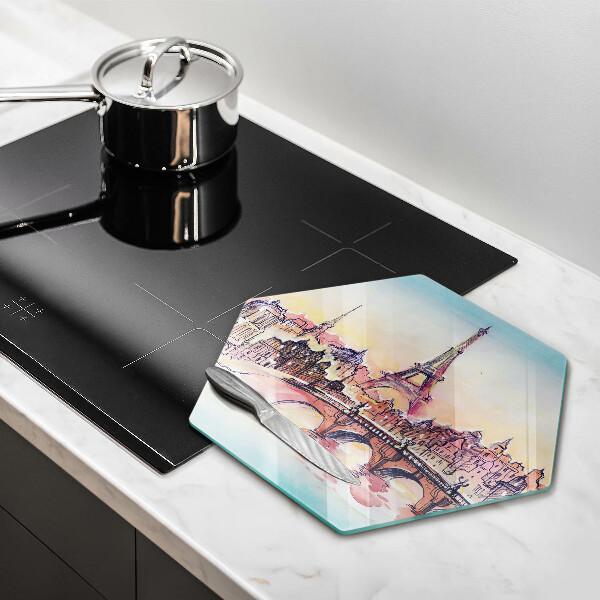 Deska szklana do kuchni Pejzaż Paryż wieża Eiffla