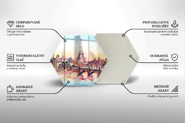 Deska szklana do kuchni Pejzaż Paryż wieża Eiffla