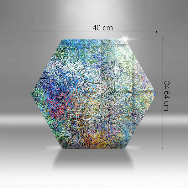 Deska szklana do kuchni Kolorowa abstrakcja linii