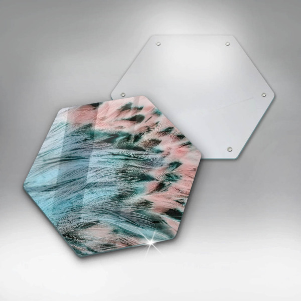 Deska szklana do kuchni Boho ptasie pióra